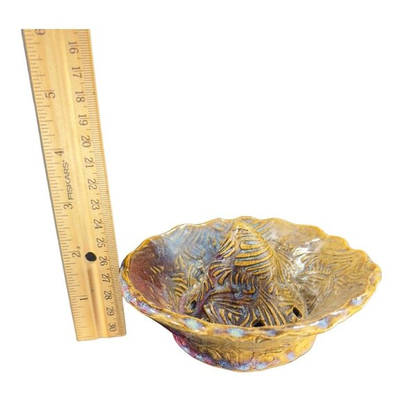 Hand Made Primitive Studio Art Pottery Pitcher With Juice Rimmer Stackable VTG - Picture 12 of 16